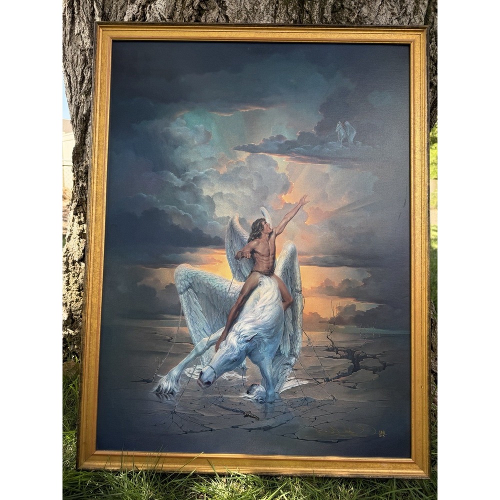 John Pitre Restrictions 26x35 Giclee Canvas Signed COA 138/375 Framed 37.5x28